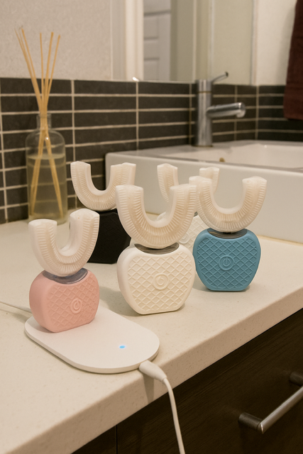 Brosse à dents électrique en forme de U